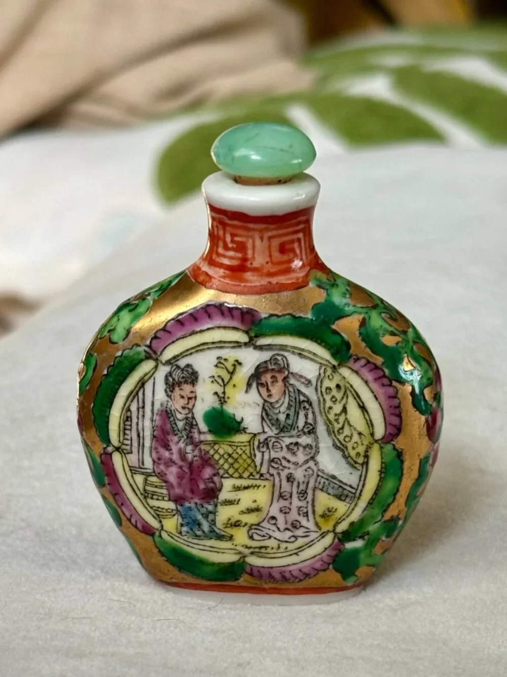 Antique Chinese Famille Rose Snuff Bottle - Picture 1 of 14